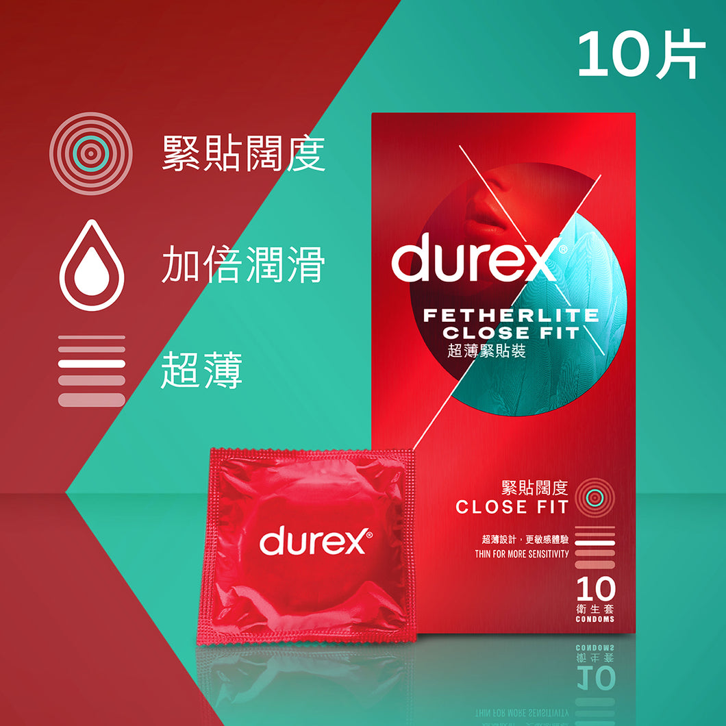 Durex Fetherlite CloseFit 10s