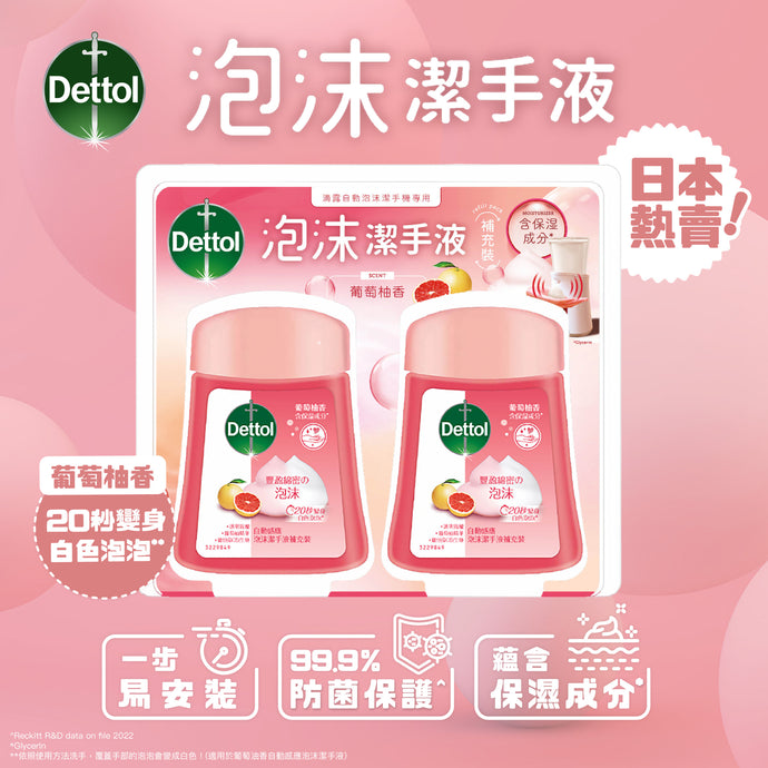 Dettol No Touch automatic Foaming Handwash refill pack (Grapefruit)